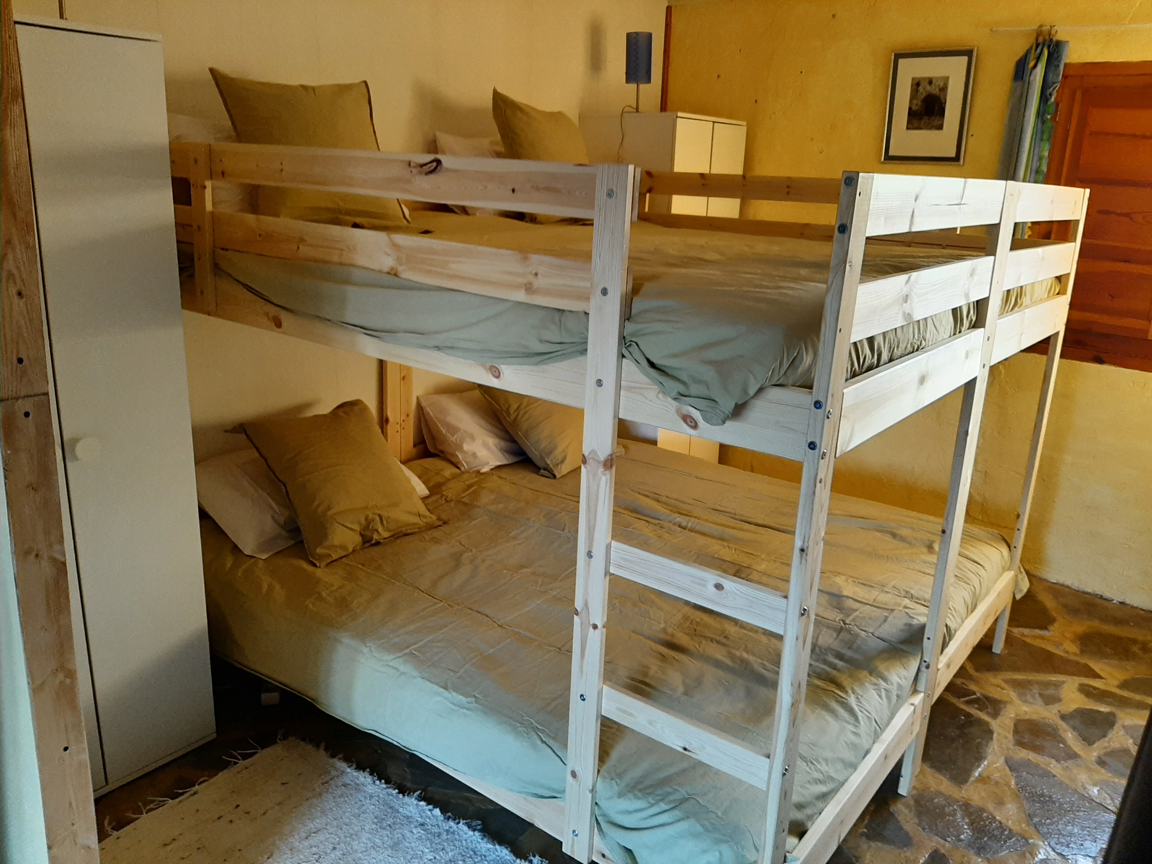 La chambre avec deux lit king size